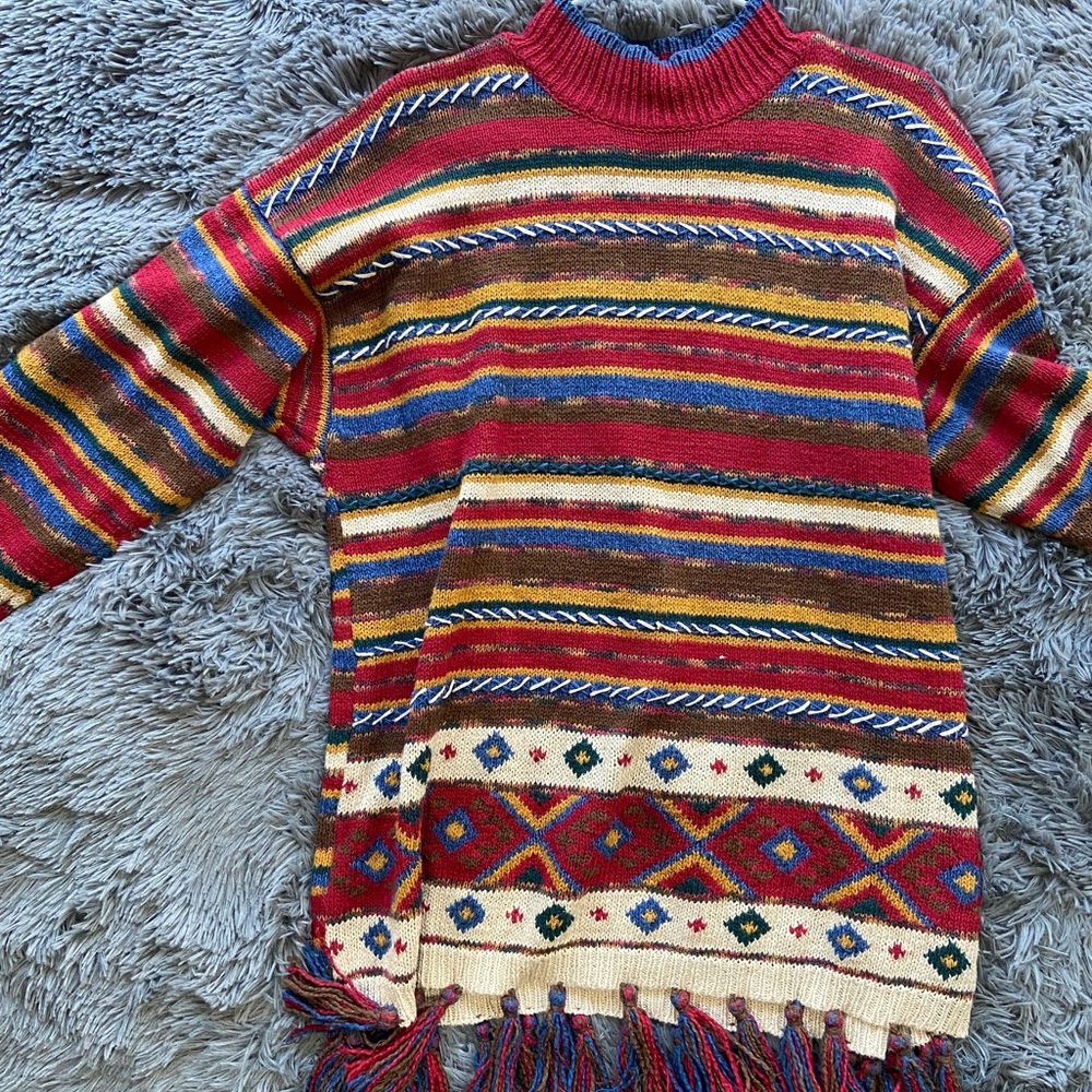 Boho sweater dress